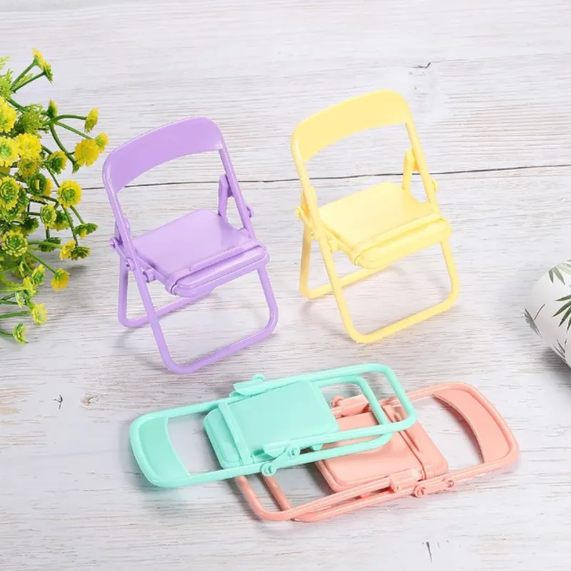 Mini Chair-Shaped Mobile Stand – Cute & Compact Phone Holder (Random color-Pack of 1) - Detailed Feature View 1