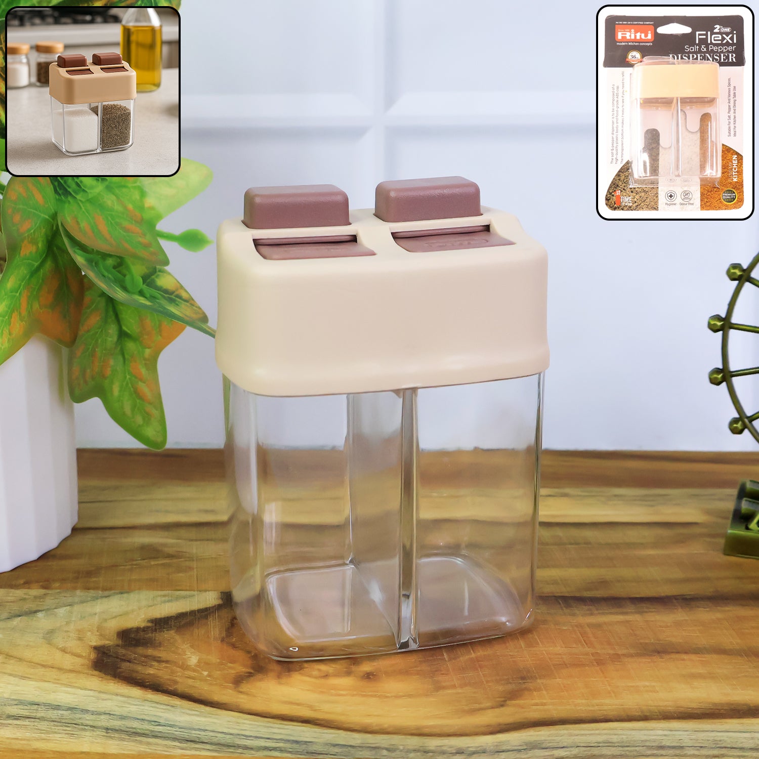 Premium Ritu Premium 2-in-1 Salt and Pepper Dispenser - Buy Online at Alikart