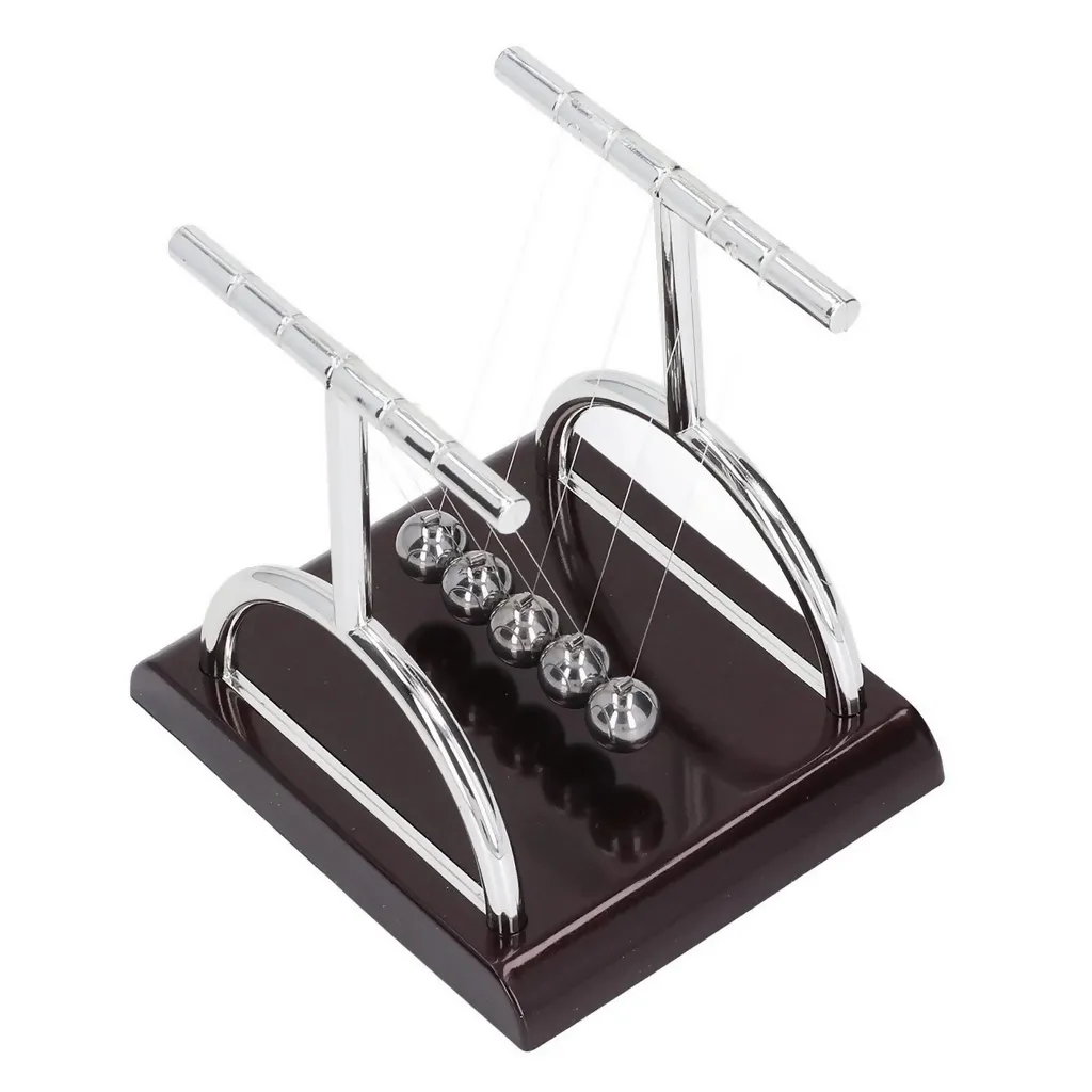 Newton Cradle Desk Toy with Metal Balls for Office Table Decoration - Detailed Feature View 3