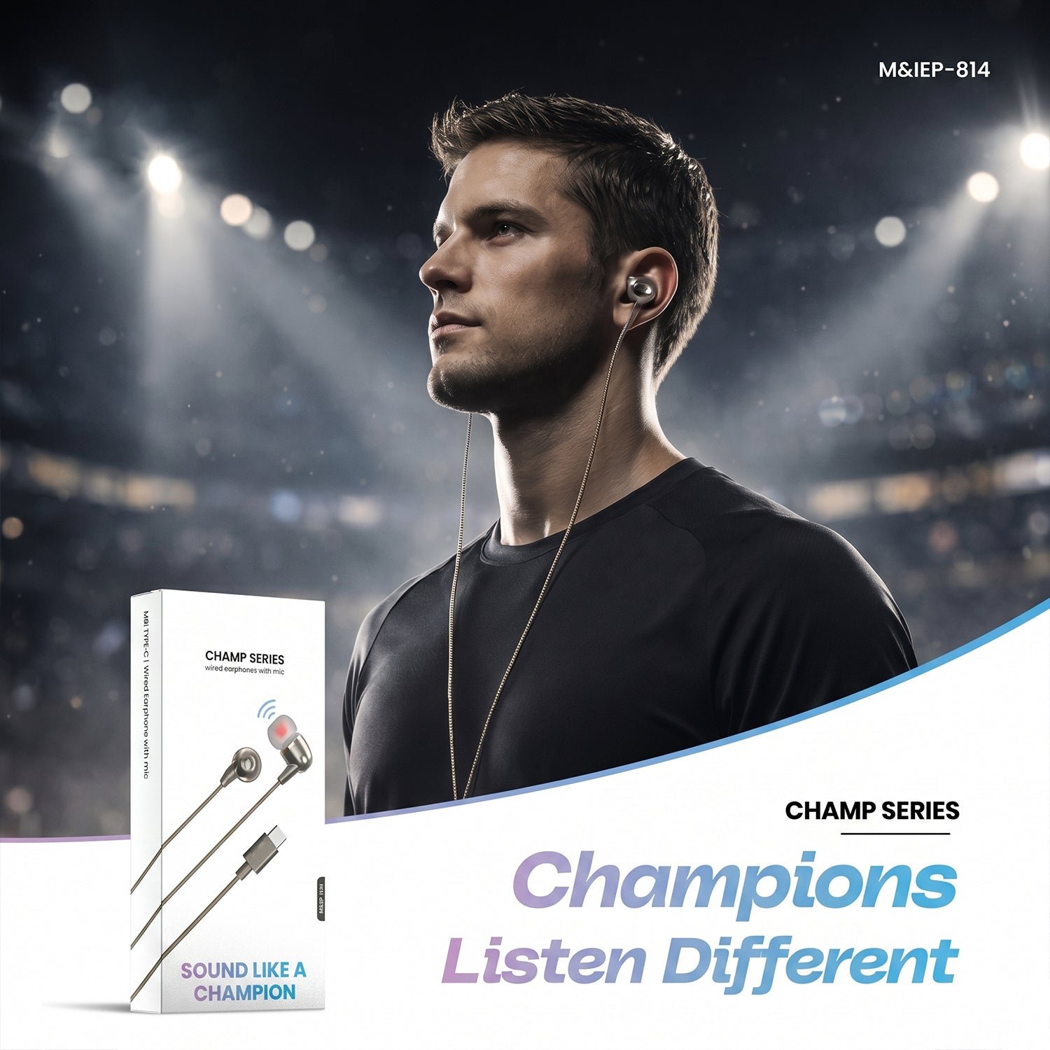 Premium Champ Series Wired Type C Earphones with Mic Type (1 Pc) - Buy Online at Alikart
