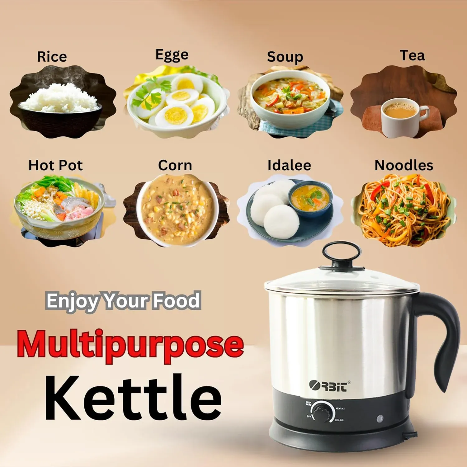 Orbit Electric Idli Cooker and Steamer - 650W - Detailed Feature View 5