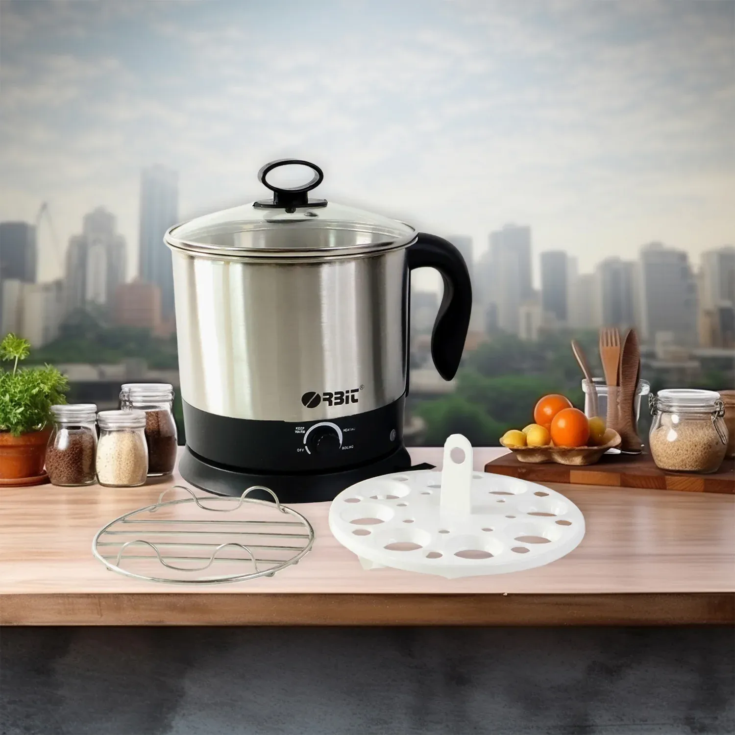 Orbit Electric Idli Cooker and Steamer - 650W - Detailed Feature View 6