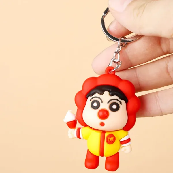 Cartoon Figure Keychain – Cute & Fun Key Holder (Random Cartoon-Pack of 1)