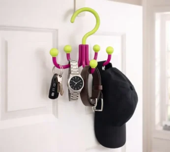 Over Door Multi Hook Organizer for Keys, Caps & Accessories