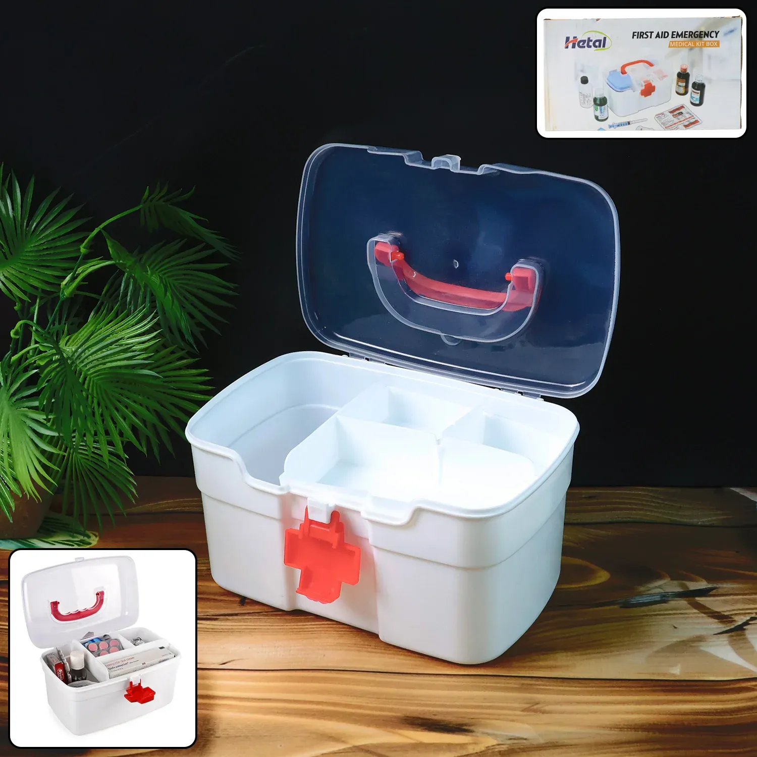 Premium Medical Storage Box with Detachable Tray & Handle - Buy Online at Alikart