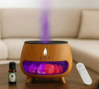 Flame Effect Aroma Diffuser with LED Light & Remote Control