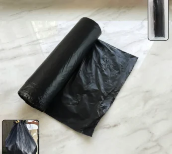 Heavy-Duty Black Garbage Bag Roll for Home & Commercial Waste Disposal (1 Roll)