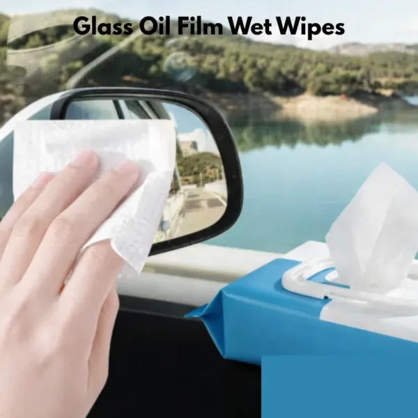 Glass Oil Film Wet Wipes – Car Windshield Cleaning Wipes for Oil Film Removal & Clear Visibility (Pack of 1)