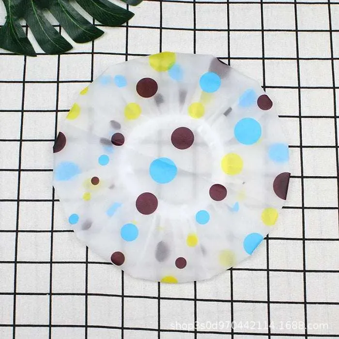 Waterproof Shower Cap – Free-Size Elastic Bath Cap for Men & Women, Ideal for Home, Spa & Salon Use (Random print -Pack of 1) - Detailed Feature View 1