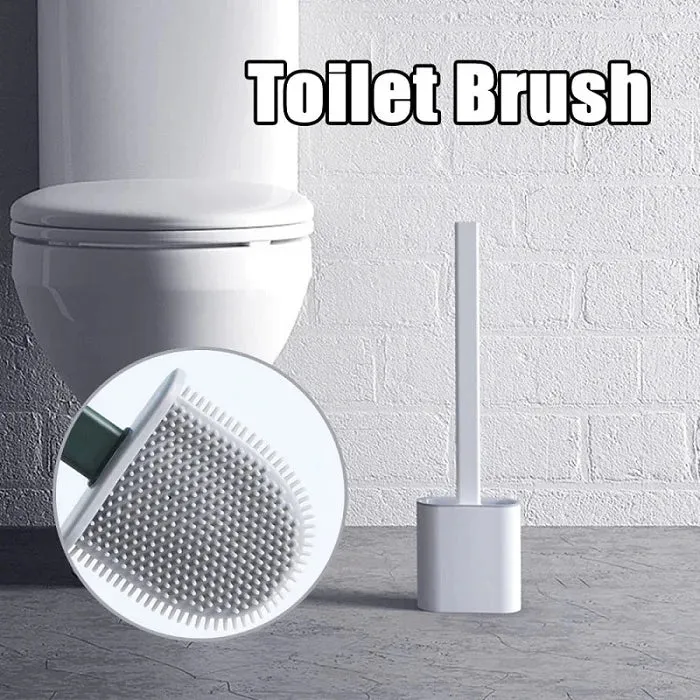 Premium Silicone Flex Toilet Brush with Holder – Flexible, Hygienic, Easy-Clean Bathroom Brush Set (Pack of 1) - Buy Online at Alikart