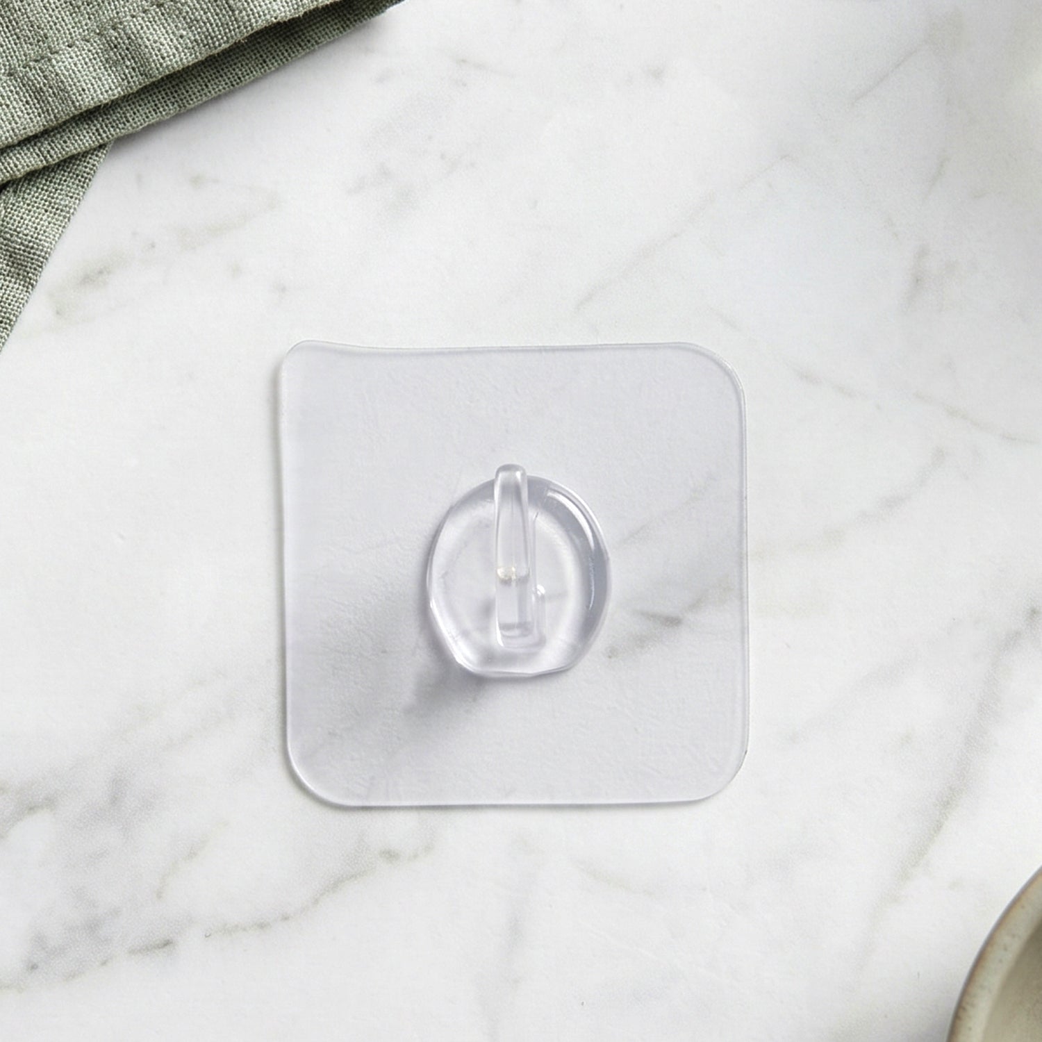 Transparent Square Self Adhesive Wall Utility Hook (1 Pc) - Detailed Feature View 6