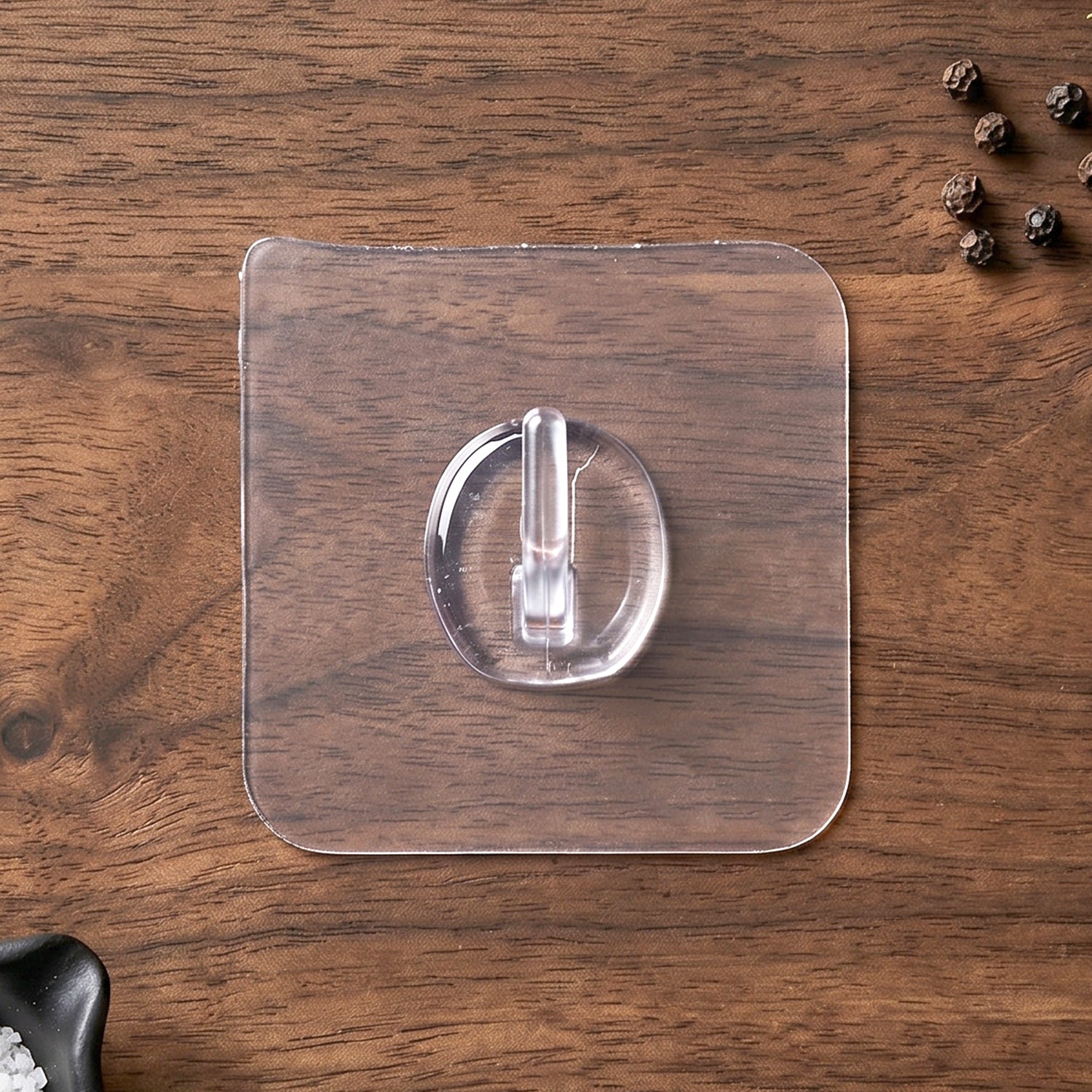 Transparent Square Self Adhesive Wall Utility Hook (1 Pc) - Detailed Feature View 7