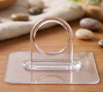 Transparent Multipurpose Adhesive Wall Holder Hook (1 Pc)