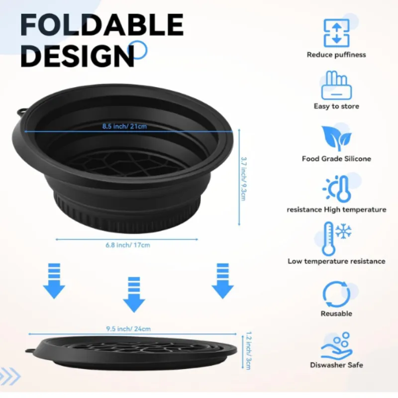 Ice Facial Silicone Bowl with Ice Tray Lid | Foldable Face Ice Bowl for Skin Care | Food-Grade Silicone Ice Therapy Tool - Detailed Feature View 3