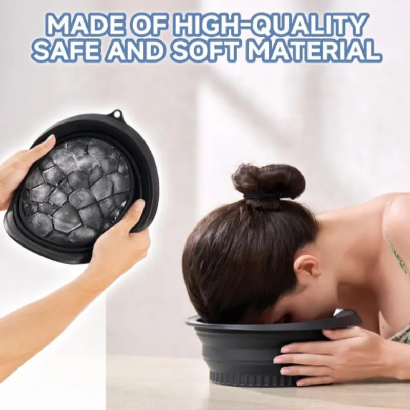 Ice Facial Silicone Bowl with Ice Tray Lid | Foldable Face Ice Bowl for Skin Care | Food-Grade Silicone Ice Therapy Tool - Detailed Feature View 4