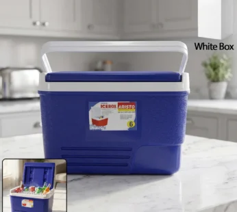 Portable Insulated Ice Cooler Box with Carry Handle (1 Pc, Blue / 6Ltr)