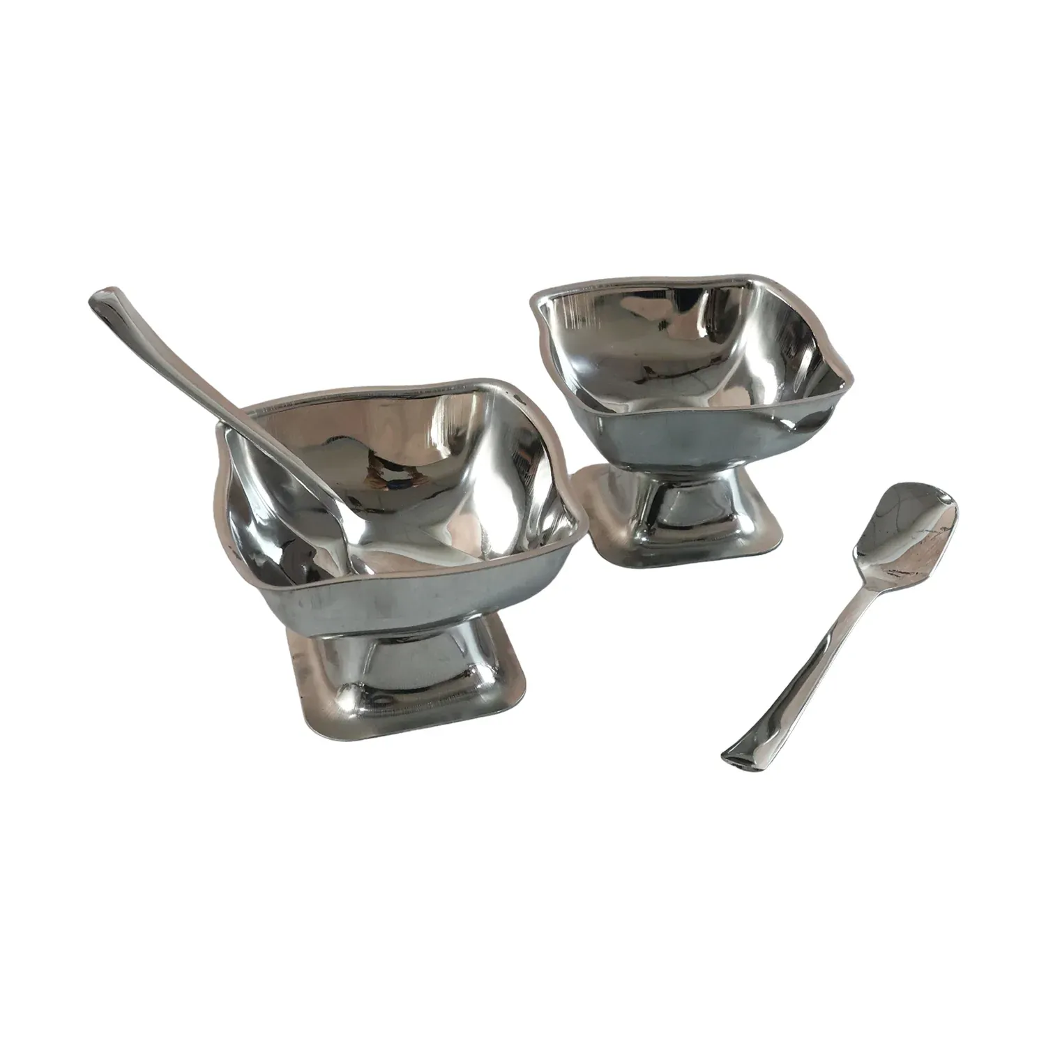 Premium Stainless Steel Ice Cream Cup With 6 Spoon Set (6 Pc Set) - Detailed Feature View 4