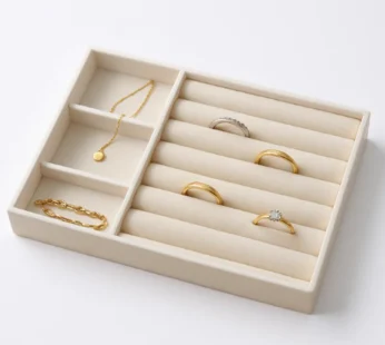Jewelry Display Tray – Elegant Organizer for Rings, Earrings, and Accessories (Pack Of 1)