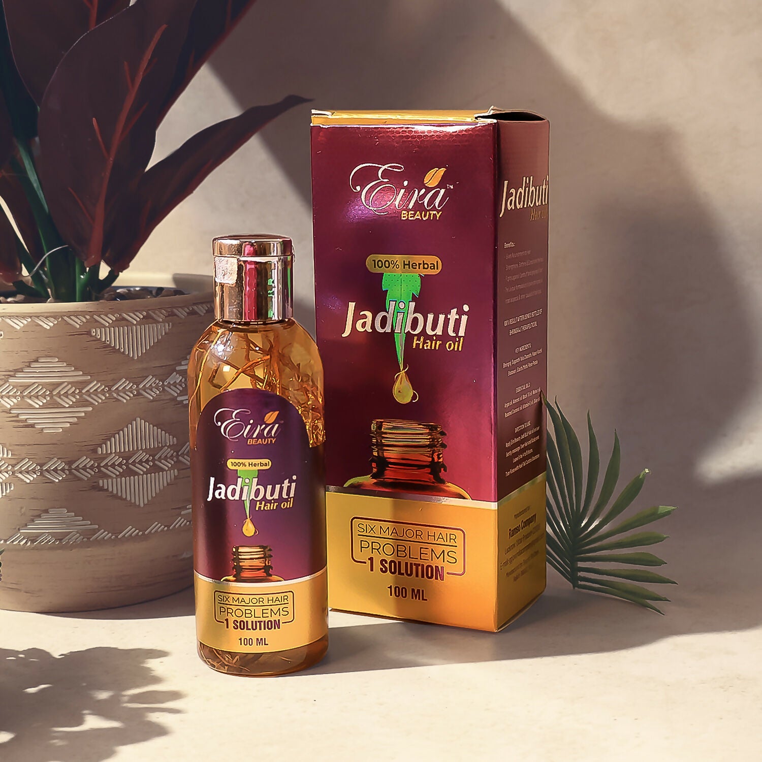 Premium Eyelet Jadibuti Hair Oil – 100ml (100% Herbal, Six Major Hair Problems One Solution) - Buy Online at Alikart
