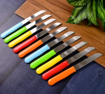 Premium Quality Stainless Steel Handle Plain Knife (10 Pc / 1 Set)