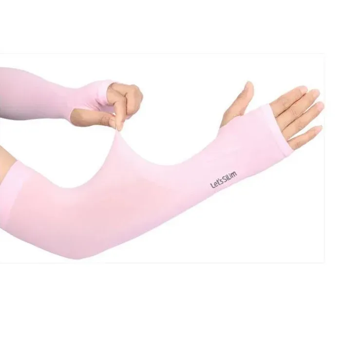 Let's slim Hand Cover Cool Arm Sleeves - UV Protection & Breathable Sports Wear (Pack of 1 Pair) - Detailed Feature View 7