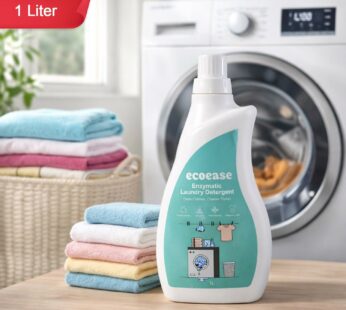 Ecoease Enzymatic Laundry Detergent Liquid, Plant Based Enzyme Powered Tough on Stains, (1L)