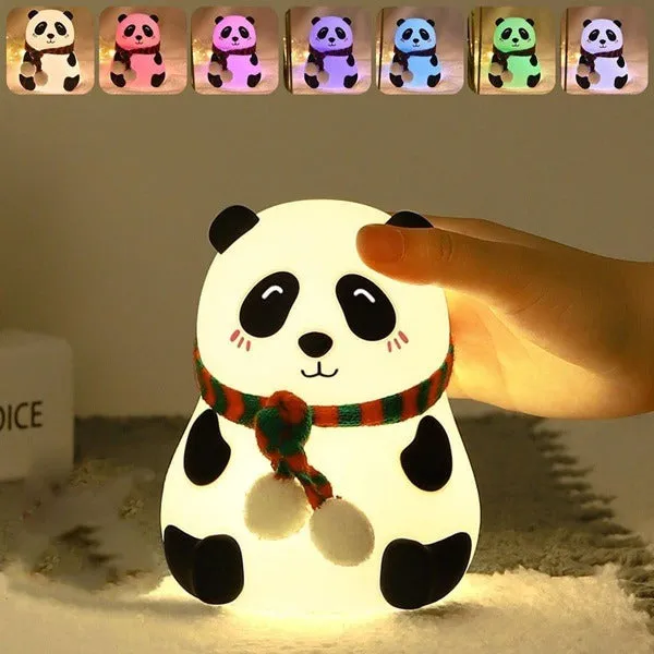 Premium Rechargeable Panda Silicone Night Light – 7-Color Changing Cute LED Lamp, Kids Room Decor & Gift for Toddlers, Children, Teens (Pack of 1) - Buy Online at Alikart