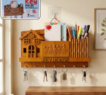 Key Horse Multi-Purpose Key Holder and Organizer with Pen and Card Holder