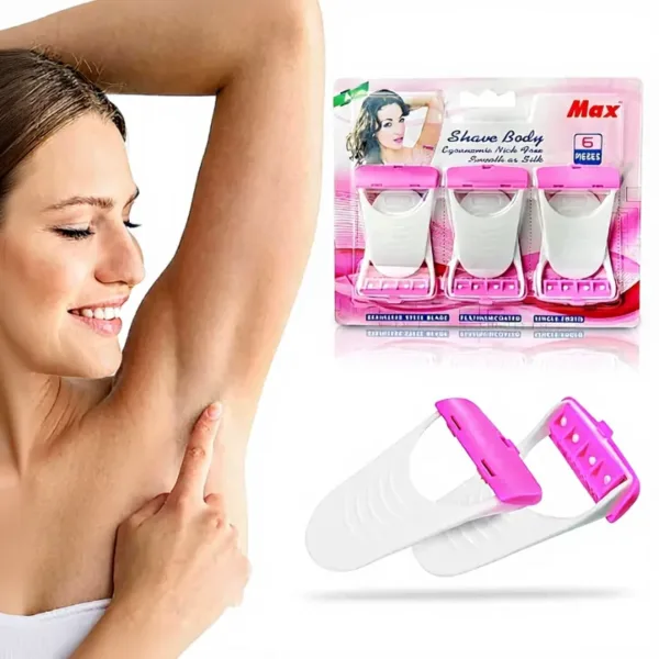 Max Shave Razor- Smooth & Comfortable – Smooth Body Shaving for Sensitive Skin (Pack of 6 Pcs)