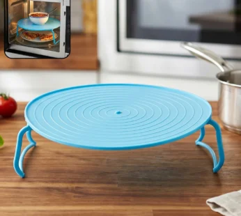 Decorative Non-Slip Plastic Serving Tray with Stand (1 Pc)