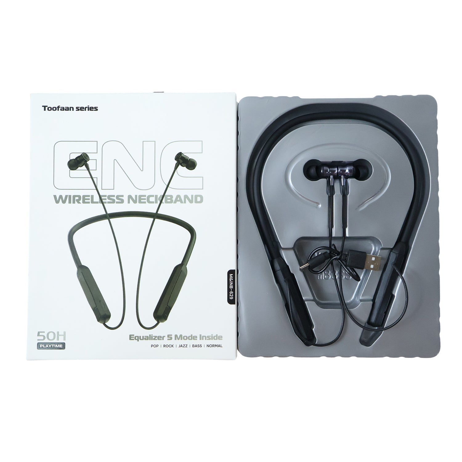 Toofaan Series Wireless Stereo Bass Neckband Earphones, Neck band (1 Pc) - Detailed Feature View 6