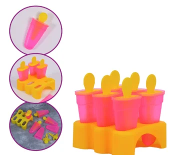 Kulfi Maker Moulds Set Plastic Homemade Kulfi Mould 6pcs Set For Freezer Use