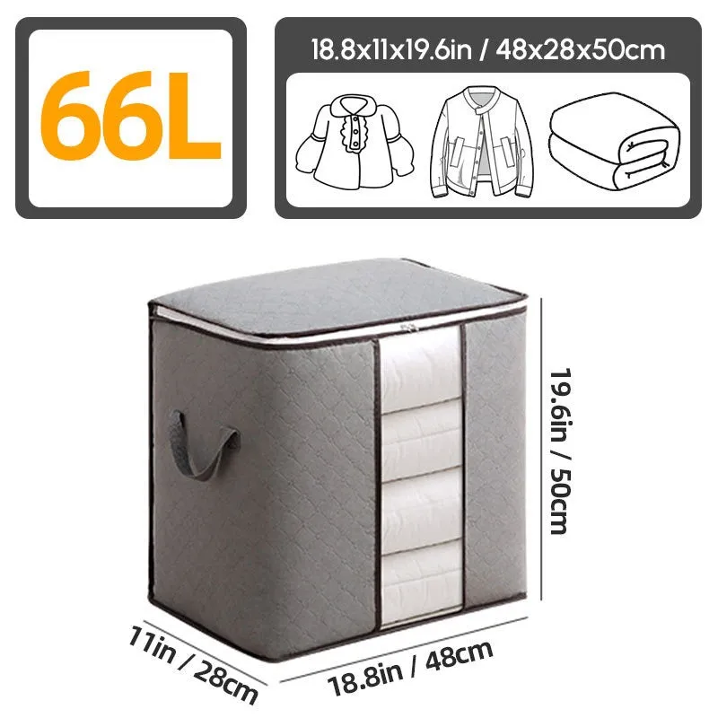 Vertical Quilt Storage Bag with Transparent Window – Foldable Organizer for Bedding & Winter Clothes (Pack of 1) - Detailed Feature View 5
