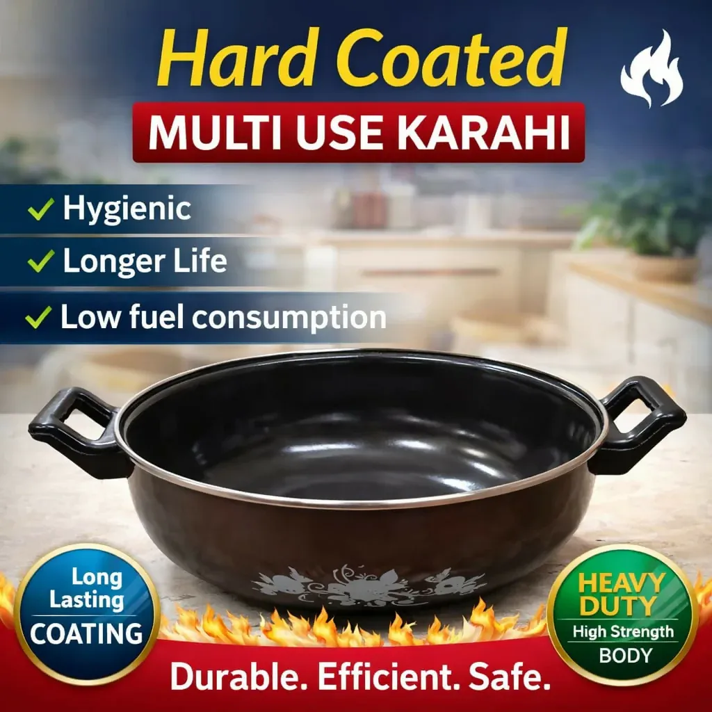 Durable Non-Stick Cookware Set: Frying Pan, Kadai & Tadka Pan for Everyday Cooking - Detailed Feature View 2