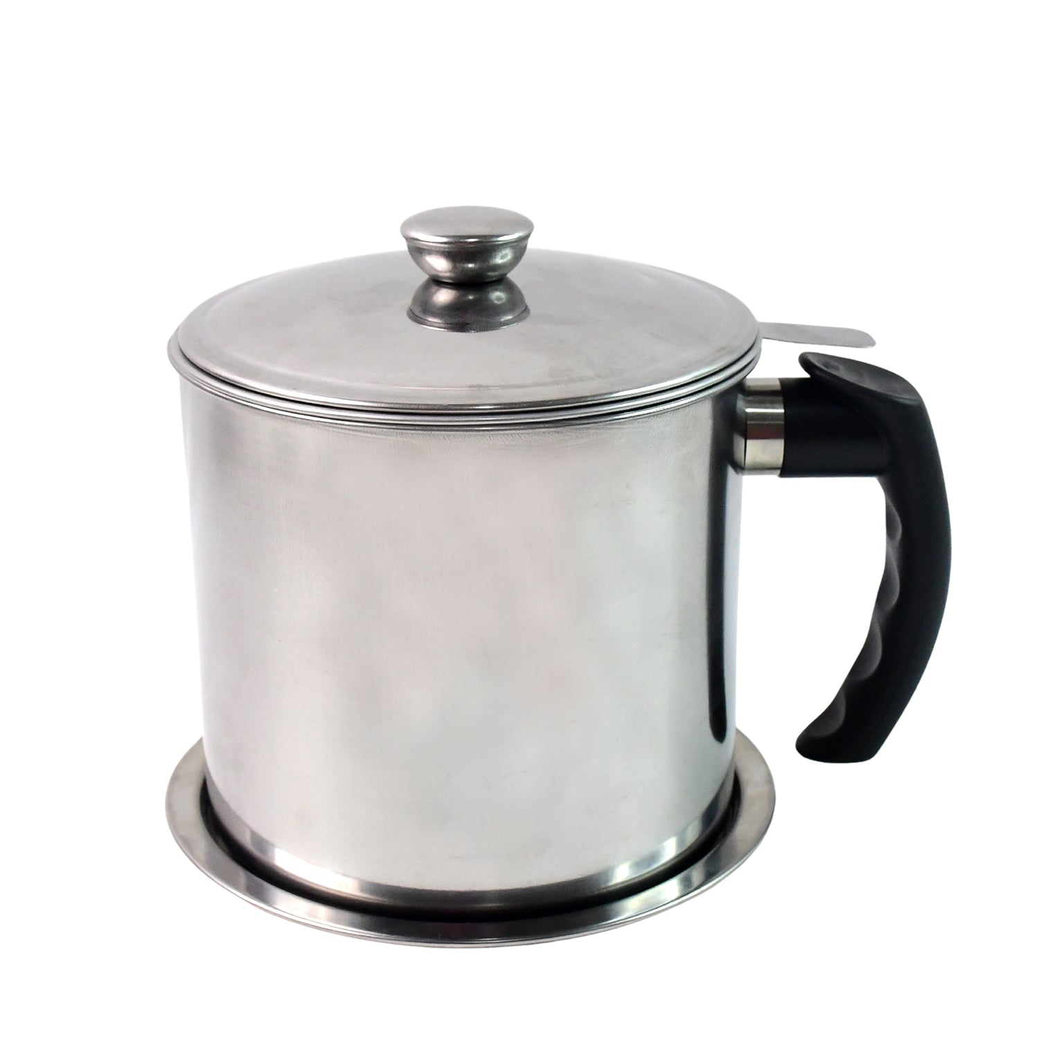 Stainless Steel Oil Strainer Pot with Lid and Filter Mesh (1 Set) - Detailed Feature View 4
