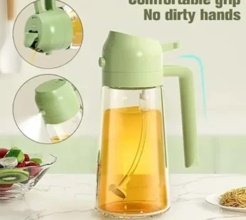 580ml Glass Oil Sprayer & Dispenser Bottle – Refillable Cooking Oil Spray for Kitchen Use (Pack of 1)
