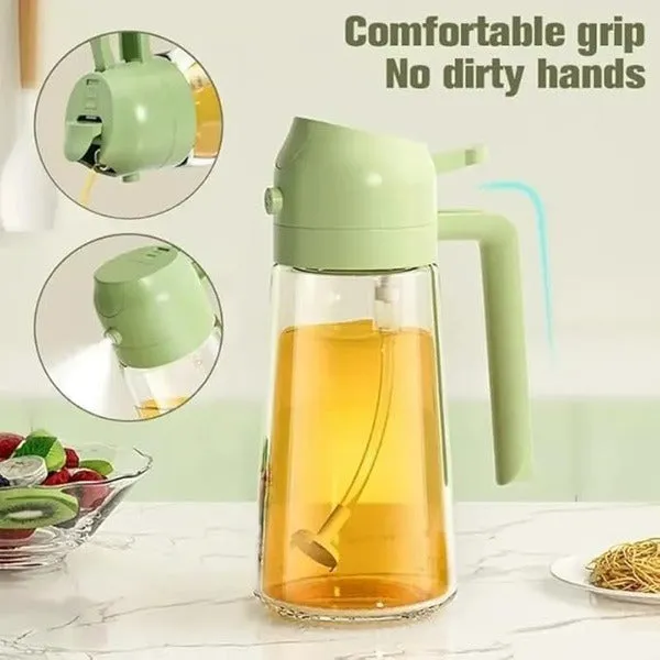Premium 580ml Glass Oil Sprayer & Dispenser Bottle – Refillable Cooking Oil Spray for Kitchen Use (Pack of 1) - Buy Online at Alikart