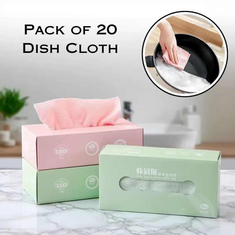 Premium Super Absorbent Microfiber Dish Cloth – Soft & Quick-Dry Kitchen Cleaning Cloths (Random color-Pack of 20 PCs) - Buy Online at Alikart