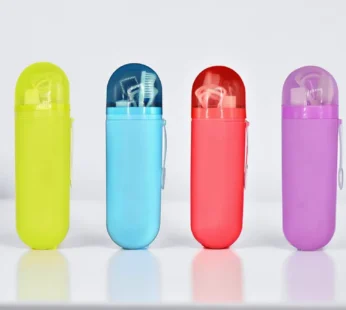 Portable Travel Toothbrush Storage Case – Durable & Lightweight Plastic Toothbrush Holder for Bathroom, Travel & Camping (Random color-Pack of 1)