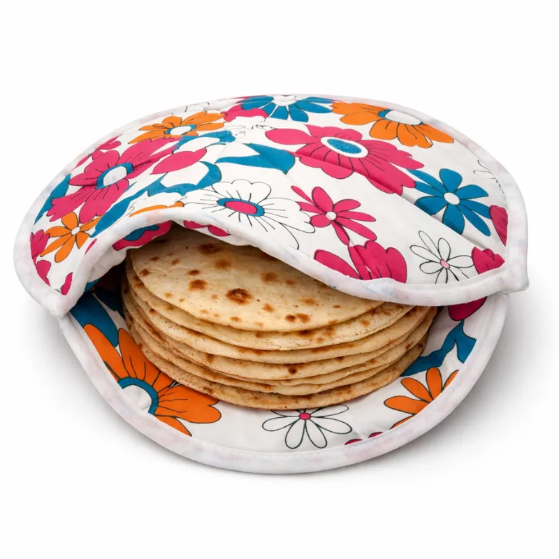 Printed Cotton Roti Cover Bag | Reusable Chapati Warmer Cloth for Roti, Naan, Tortilla & Paratha (Random Print-Pack of 1) - Detailed Feature View 3