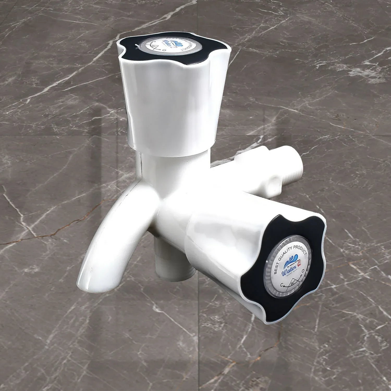 Set of 2 Premium Plastic Bib Cock Water Taps - Detailed Feature View 2
