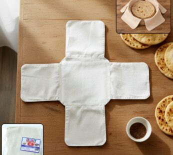 Pure Cotton Roti Mate Cloth, Round roti Cover (51 × 51 Cm, 1 Pc)