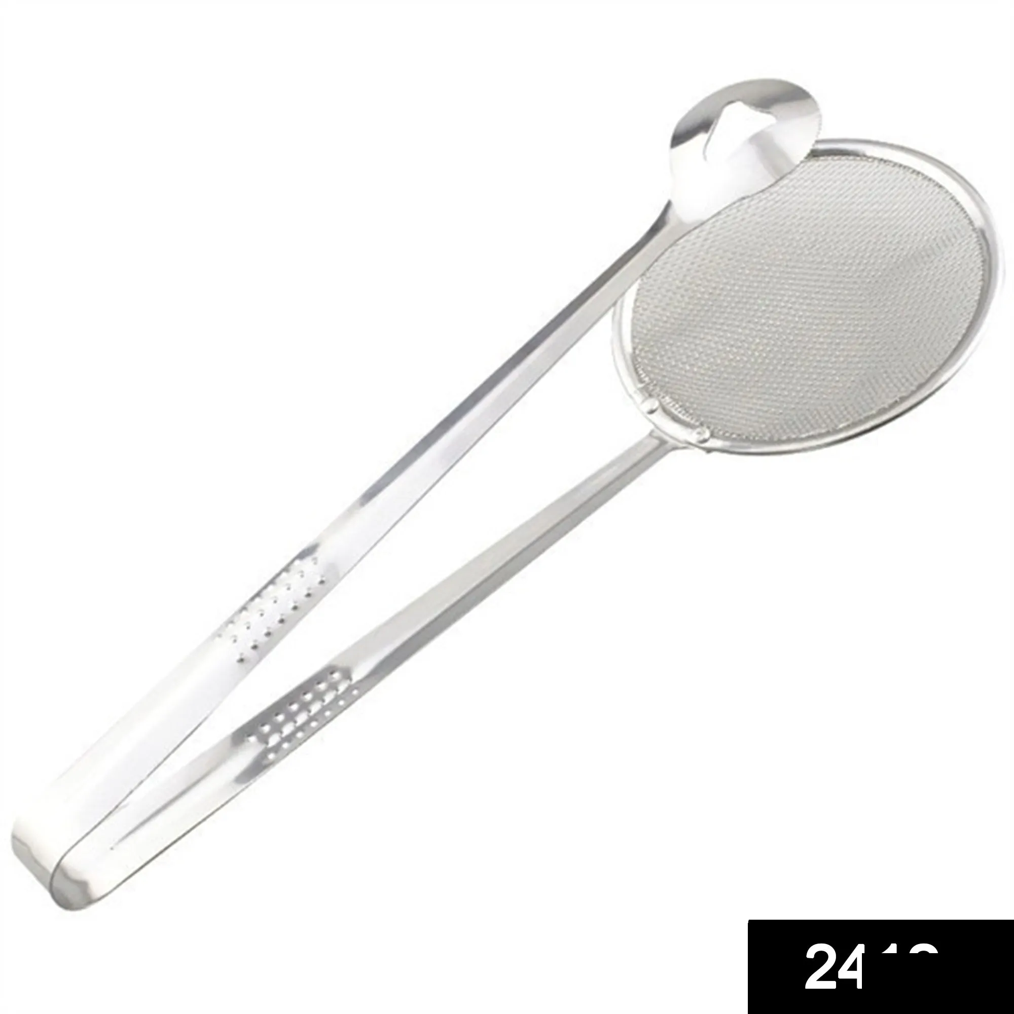 2In1 Stainless Steel Filter Spoon with Clip Food Kitchen Oil-Frying Multi-Functional - Detailed Feature View 1