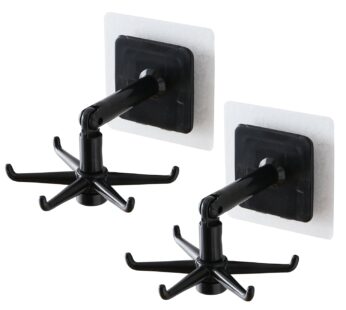 360° rotatable  hooks for hanging (Pack of 2) (Brown Box)