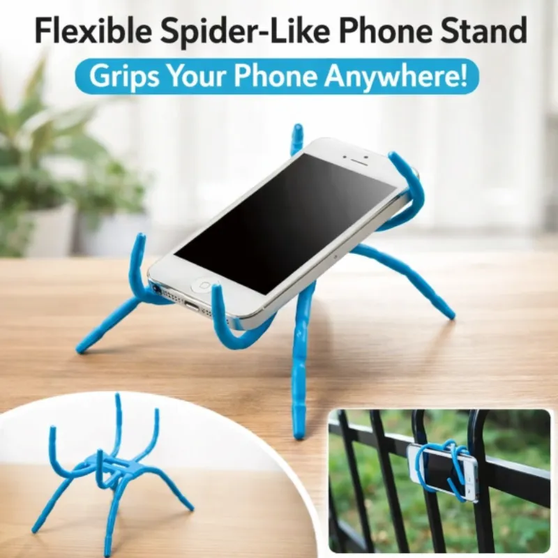 Premium Bendable Spider Mobile Phone Holder – Flexible Stand for Smartphones (Random color- Pack of 1) - Buy Online at Alikart