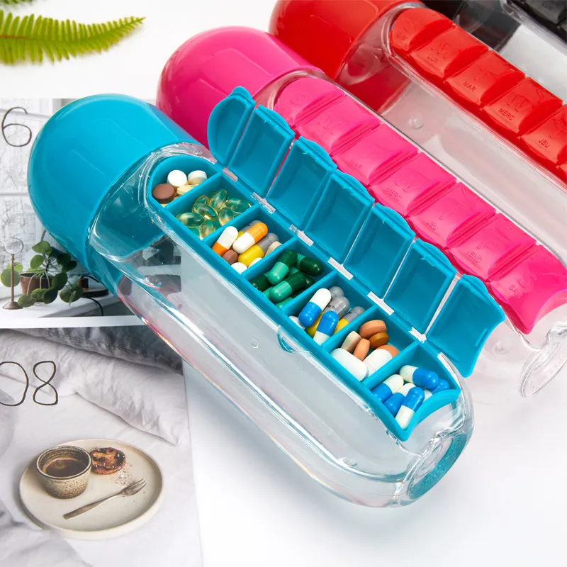 Premium Pill & Vitamin Bottle – Portable Plastic Storage Container for Pills, Supplements & Vitamins (Random Color- Pack of 1) - Buy Online at Alikart