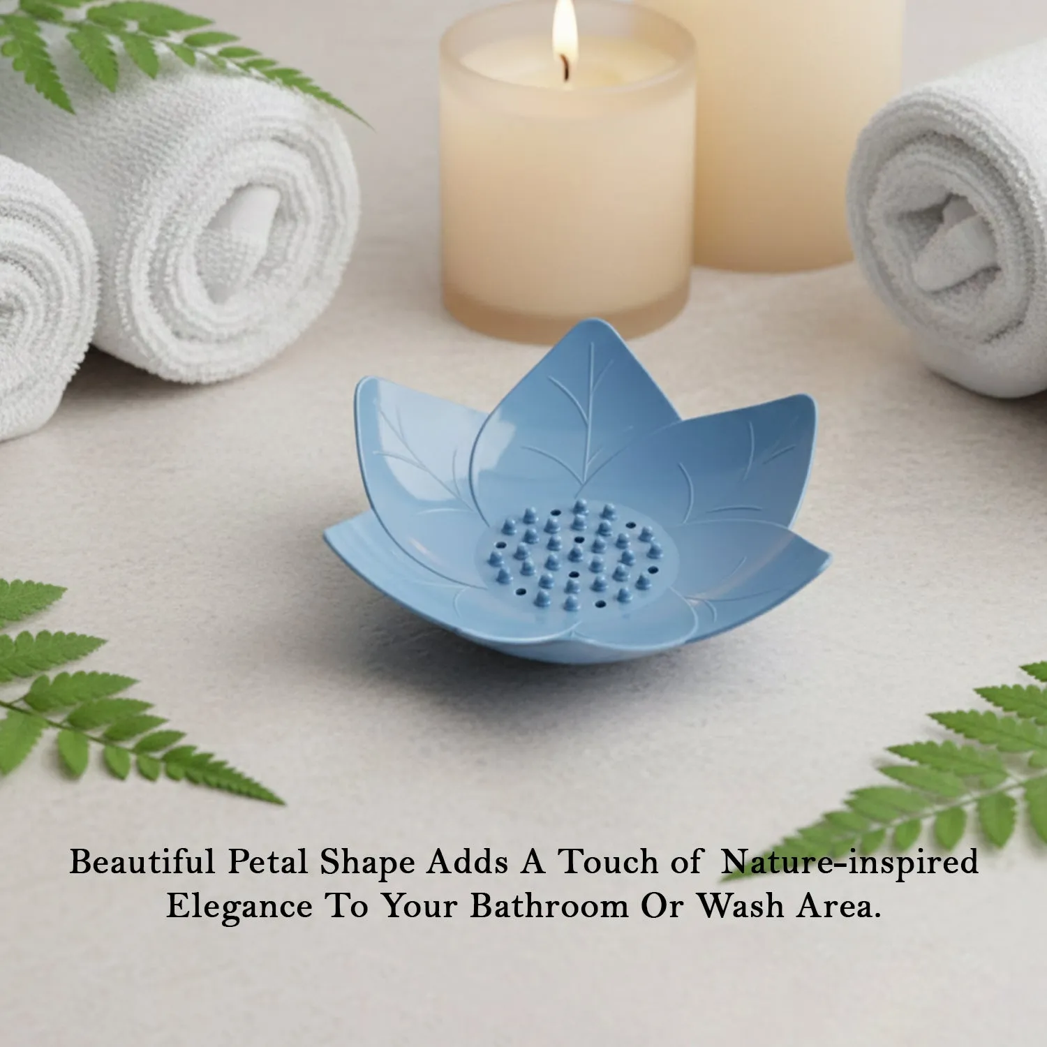 Supermom 3-Piece Lotus Blossom Design Soap Holder Set - Detailed Feature View 8