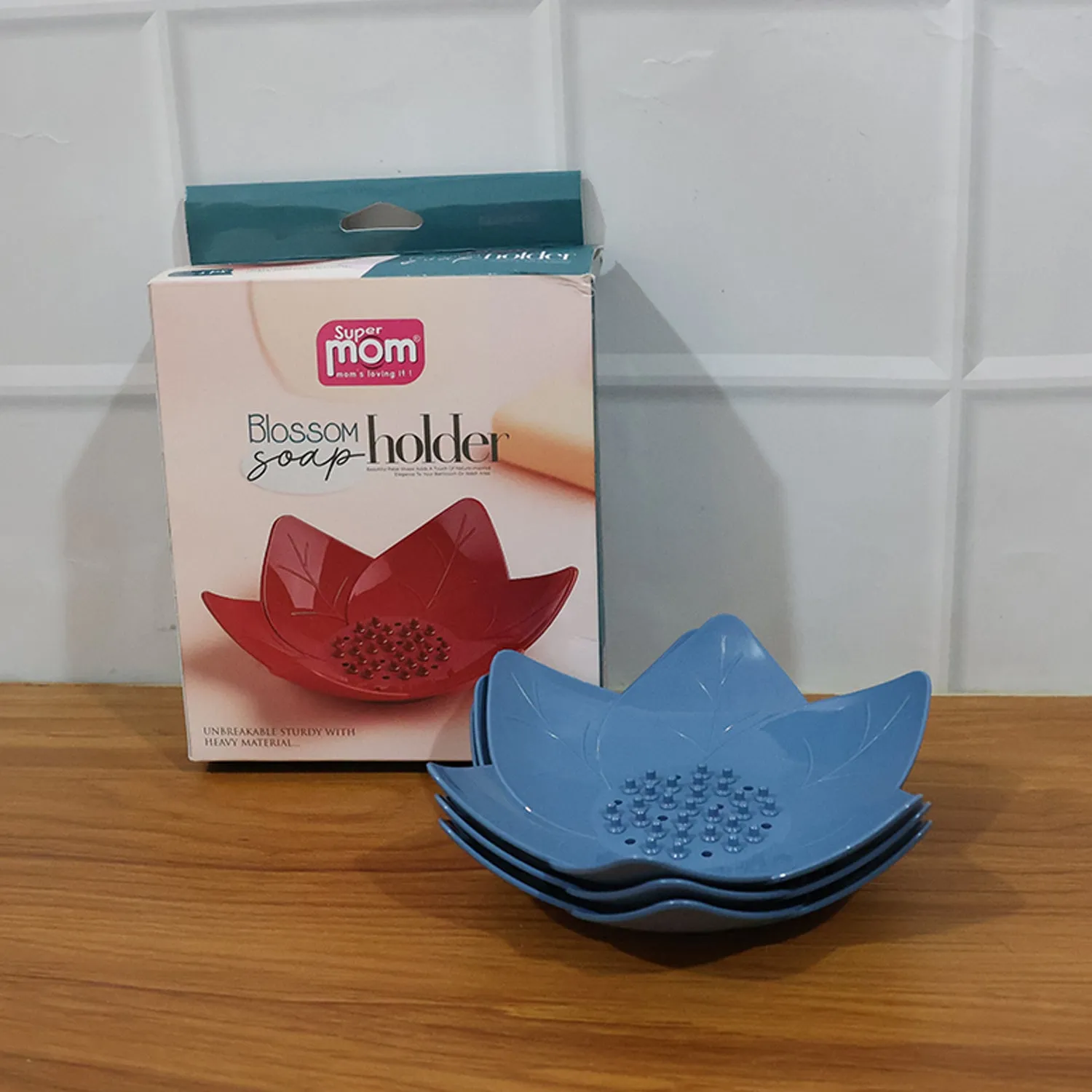 Supermom 3-Piece Lotus Blossom Design Soap Holder Set - Detailed Feature View 9