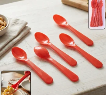 Food Plastic Spoon Set Table Spoon Tea Spoon Coffee Spoon  Heat Resistant 5 Pc