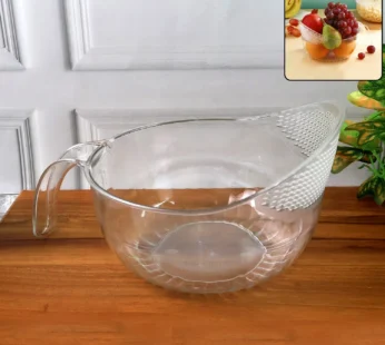 Supermom Multipurpose Transparent Plastic Bowl / Basket with Handle (1 Pc)